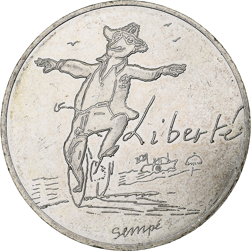 Francja, 10 Euro, Sempé - Été - Liberté, 2014, MDP, Srebro, MS(60-62)