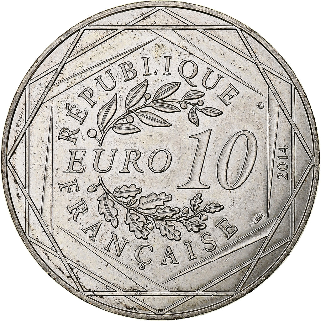 Francja, 10 Euro, Sempé - Été - Liberté, 2014, MDP, Srebro, MS(60-62)