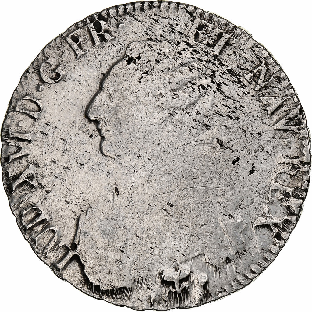 France, Louis XVI, Ecu aux branches d'olivier, 1783, Bayonne, Silver, F(12-15)