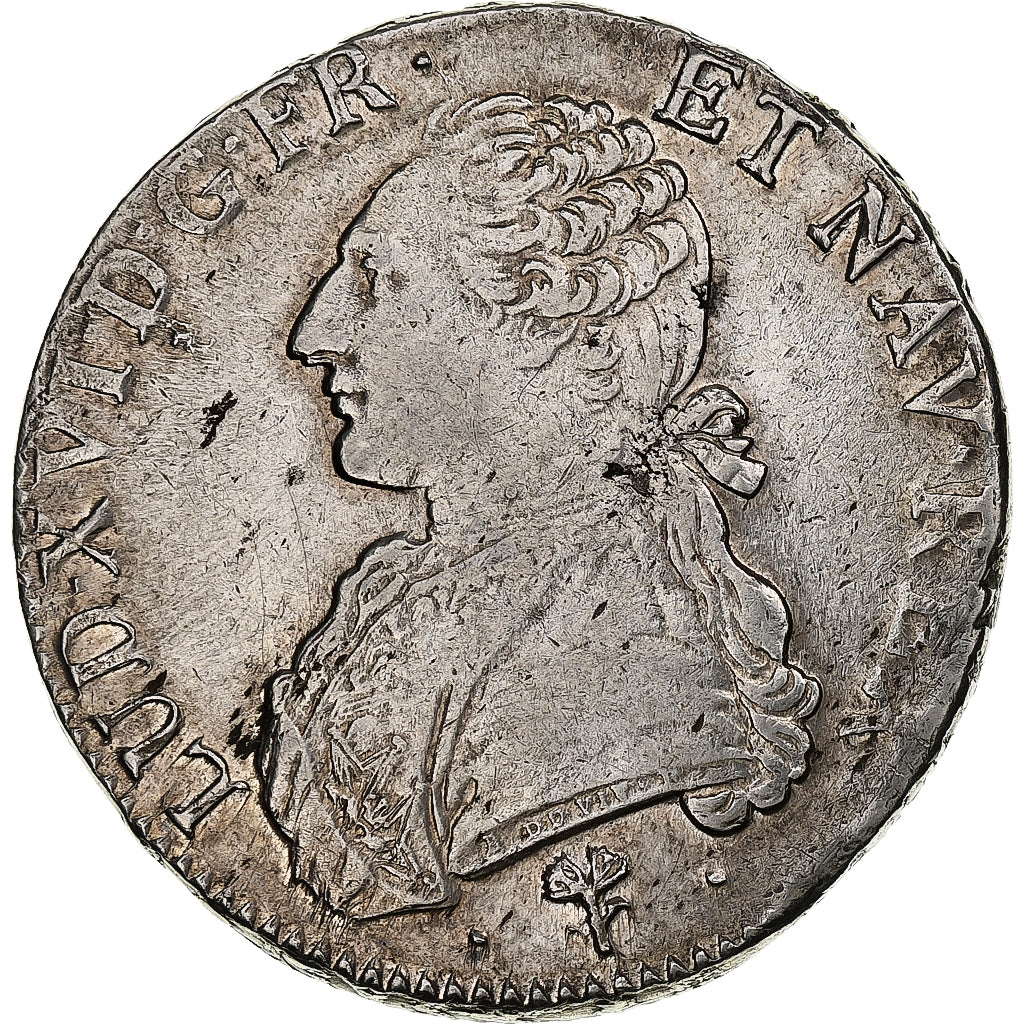 France, Louis XVI, Ecu aux branches d'olivier, 1785, Bayonne, Argent, TTB+
