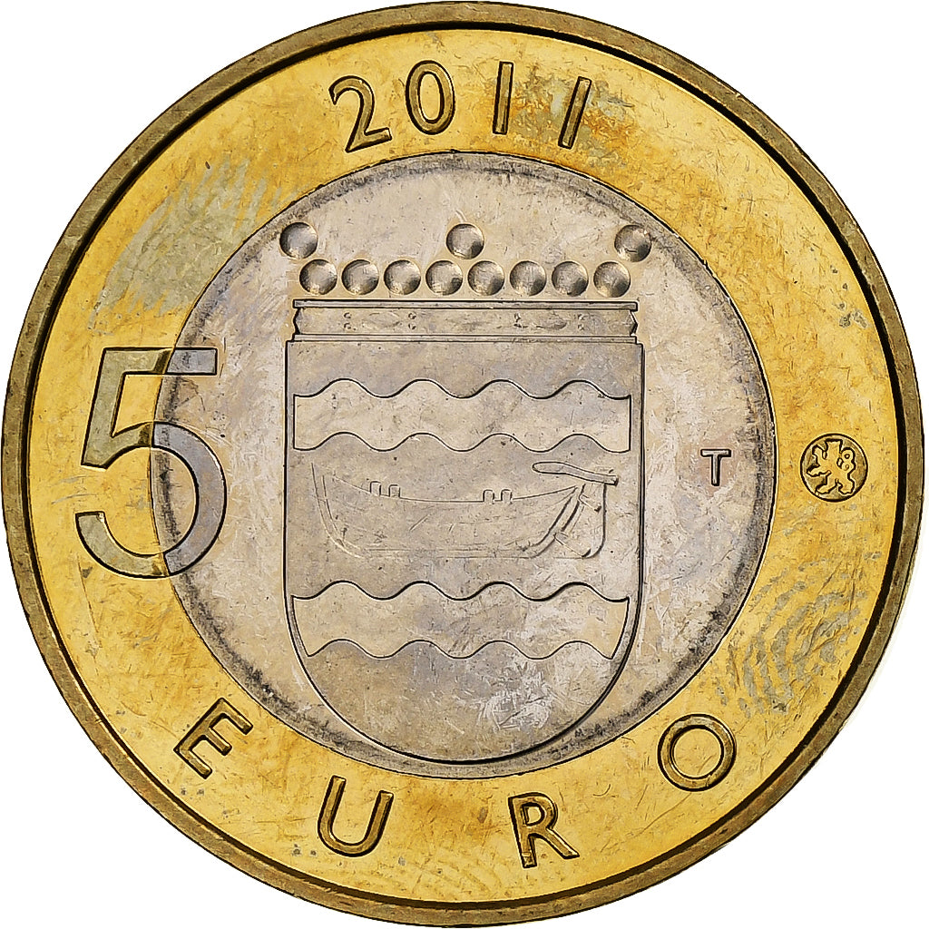 Finland, 5 Euro, Uusimaa, 2011, Vantaa, Bi-Metallic, MS(60-62), KM:160