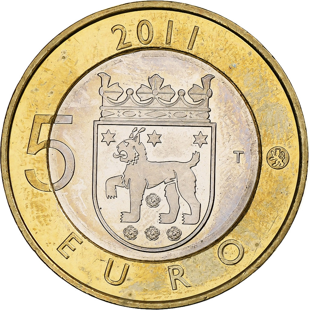 Finlande, 5 Euro, Tavastia, 2011, Vantaa, Bimétallique, SUP+, KM:161
