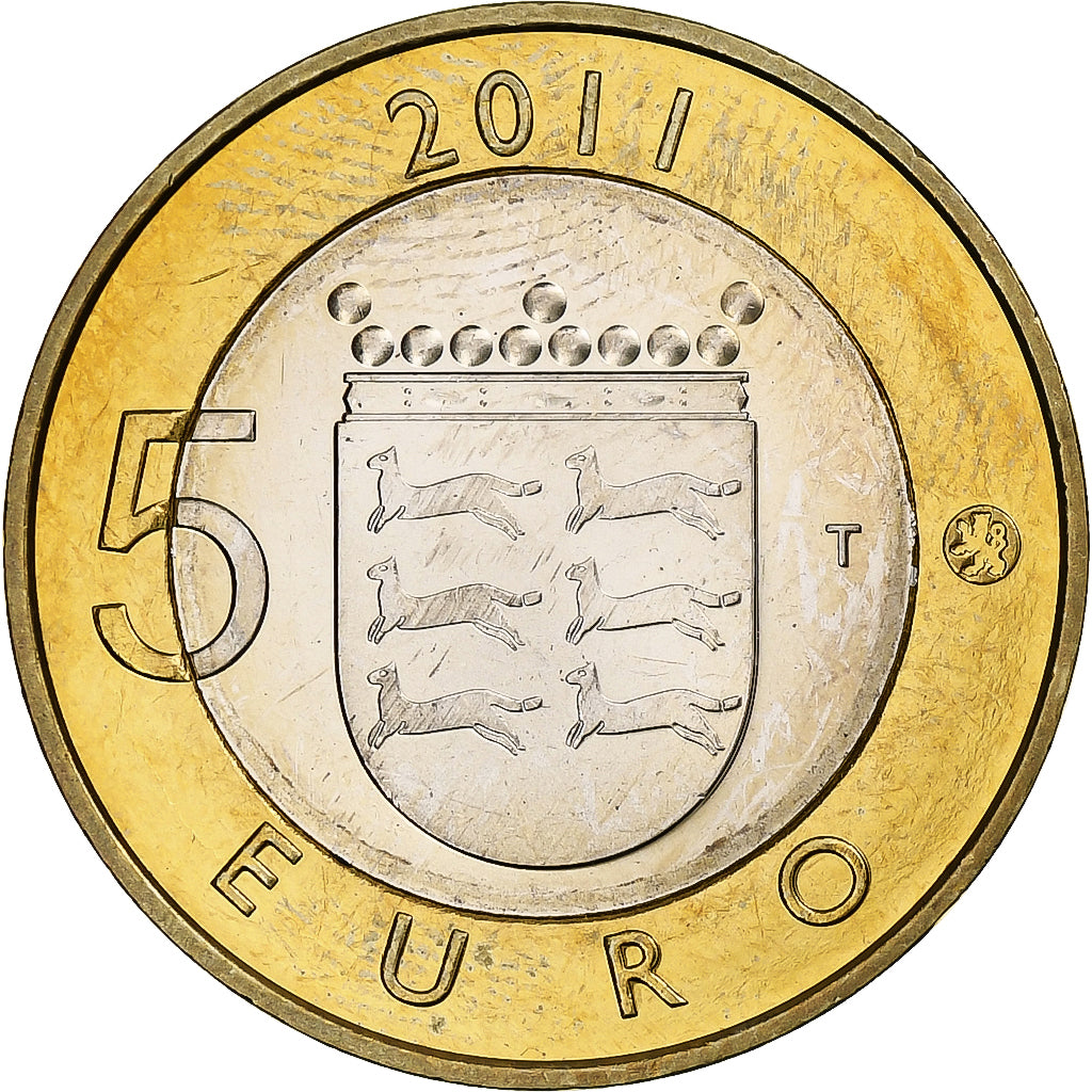 Finlande, 5 Euro, Ostrobothnia, 2011, Vantaa, Bimétallique, SUP+, KM:171
