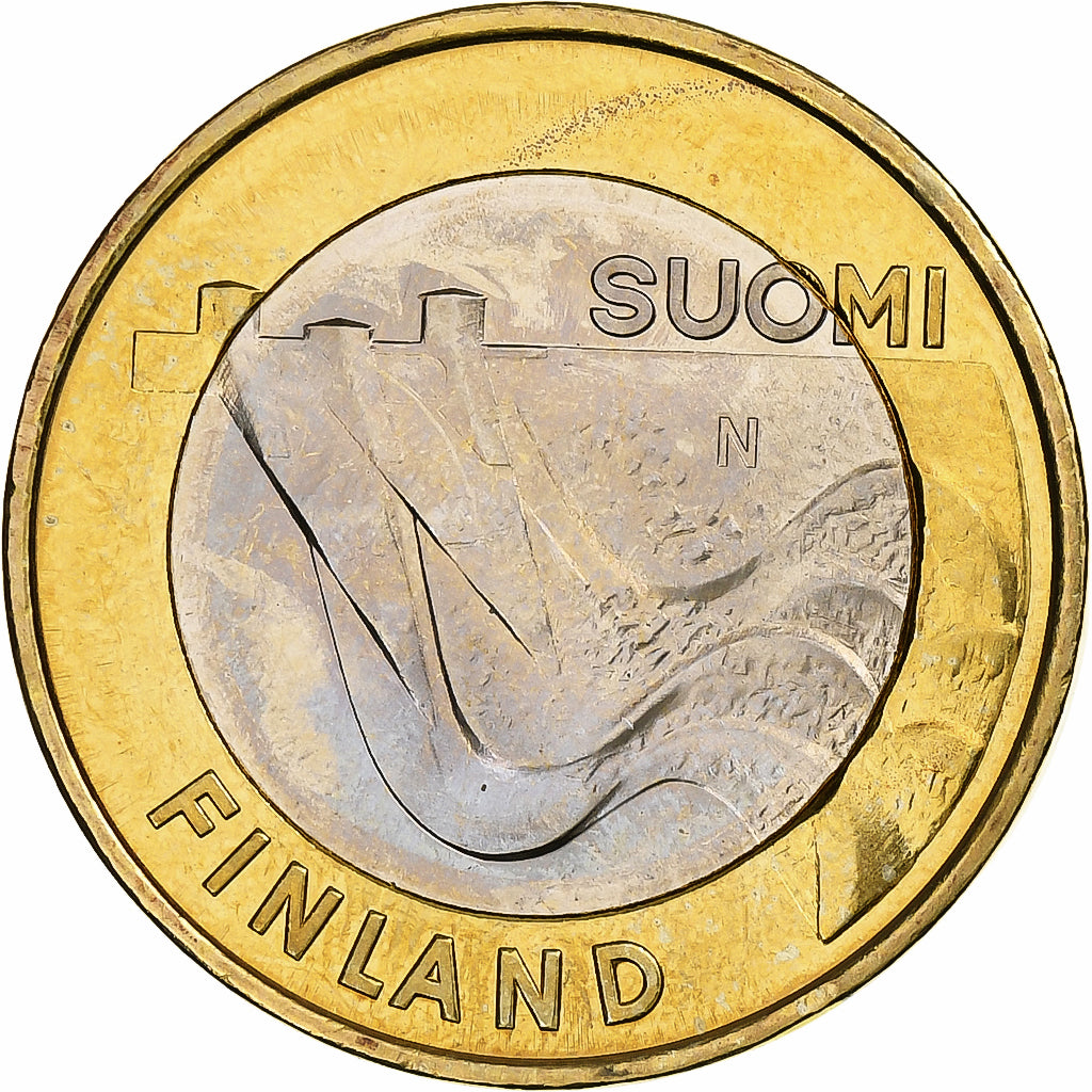 Finlândia, 5 Euro, Imatra Dam, 2013, Vantaa, Bimetálico, MS(60-62), KM:195
