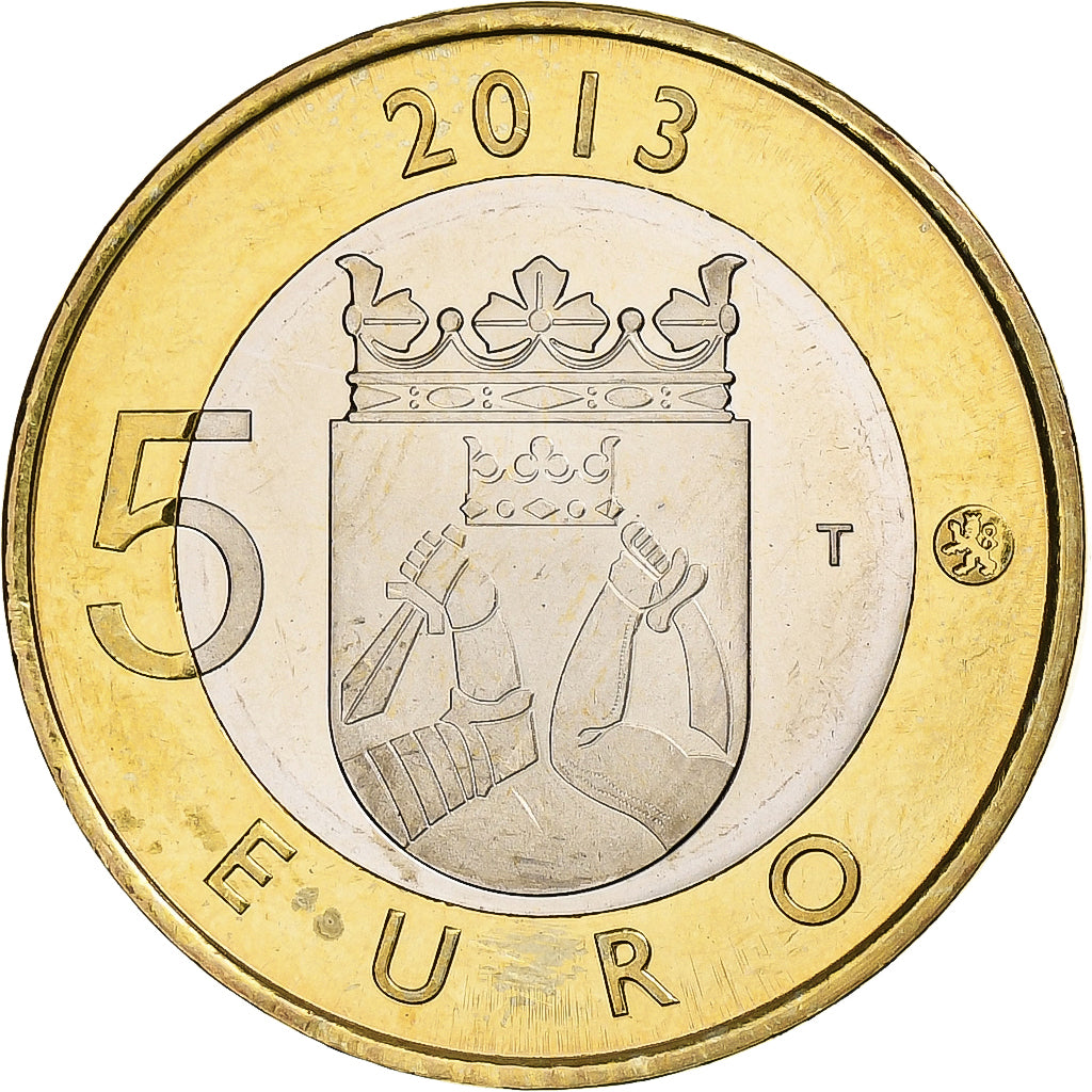 Finlândia, 5 Euro, Imatra Dam, 2013, Vantaa, Bimetálico, MS(60-62), KM:195