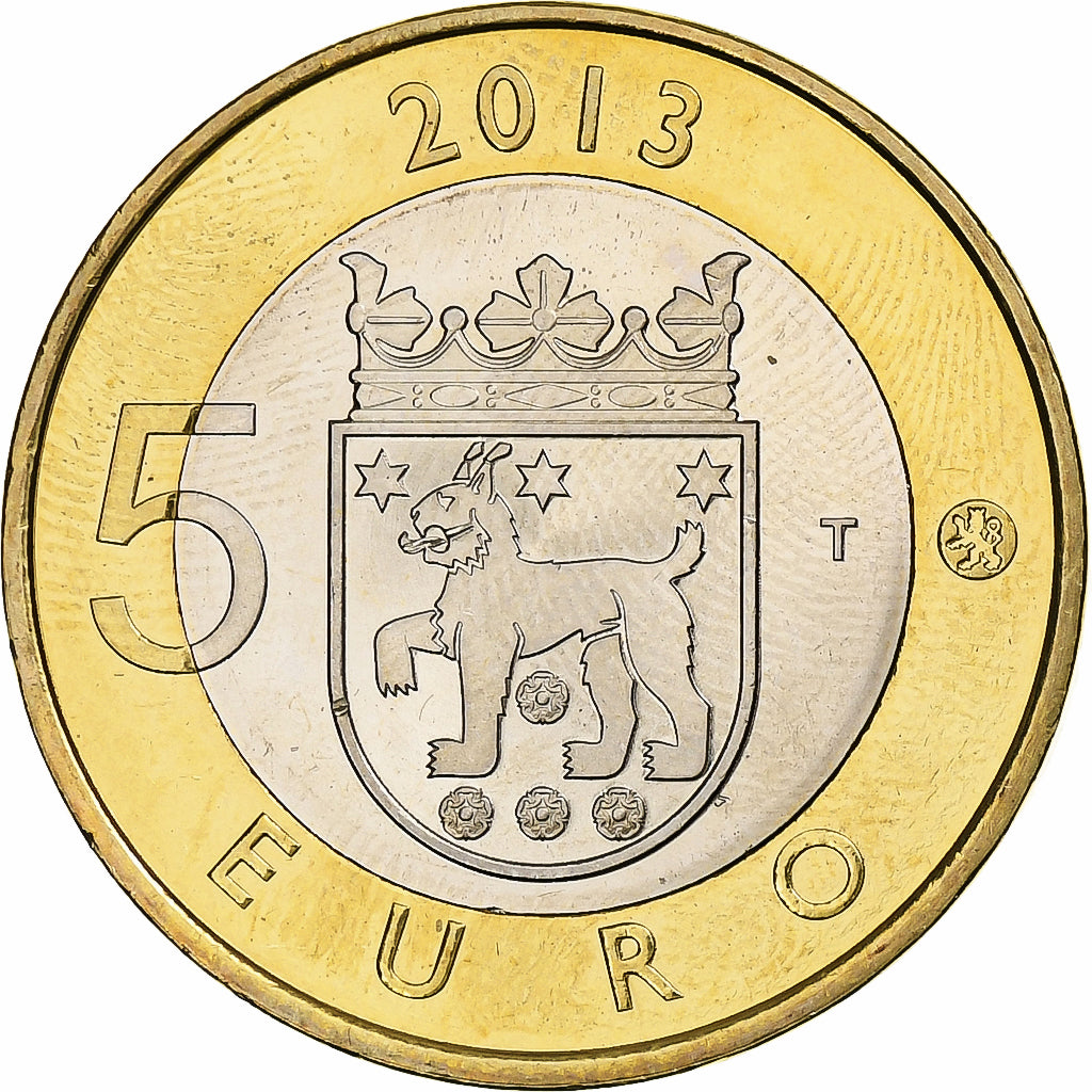 Finlande, 5 Euro, Church of St. Lawrence, 2013, Vantaa, Bimétallique, SUP+