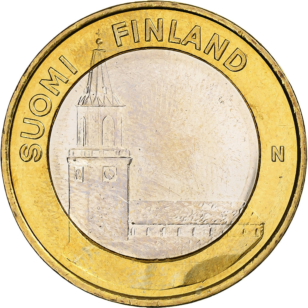Finlande, 5 Euro, Turku Cathedral, 2013, Vantaa, Bimétallique, SUP+, KM:213