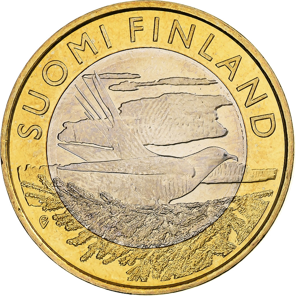 Finlande, 5 Euro, Cuckoo, 2014, Vantaa, Bimétallique, SUP+, KM:207