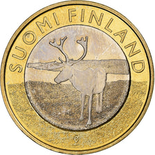 Finlande, 5 Euro, Reindeer, 2015, Vantaa, Bimétallique, SUP+, KM:224