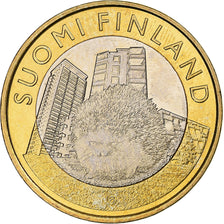Finlande, 5 Euro, Hedgehog in Uusimaa, 2015, Vantaa, Bimétallique, SUP+, KM:239