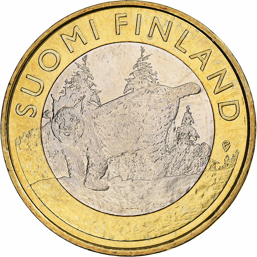 Finlande, 5 Euro, Lynx in Tavastia, 2015, Vantaa, Bimétallique, SUP+, KM:241