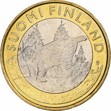 Finlande, 5 Euro, Lynx in Tavastia, 2015, Vantaa, Bimétallique, SUP+, KM:241
