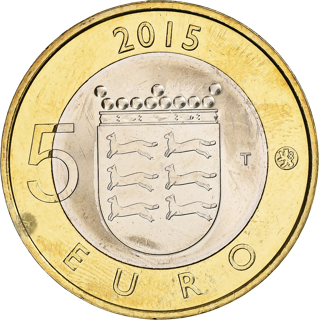 Finlande, 5 Euro, Stoat in Ostrobothnia, 2015, Vantaa, Bimétallique, SUP+