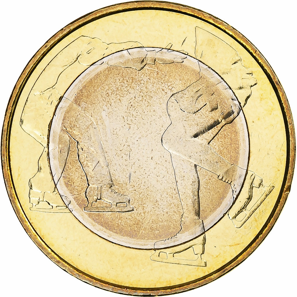 Finlande, 5 Euro, Figure Skating, 2015, Vantaa, Bimétallique, SUP+, KM:235