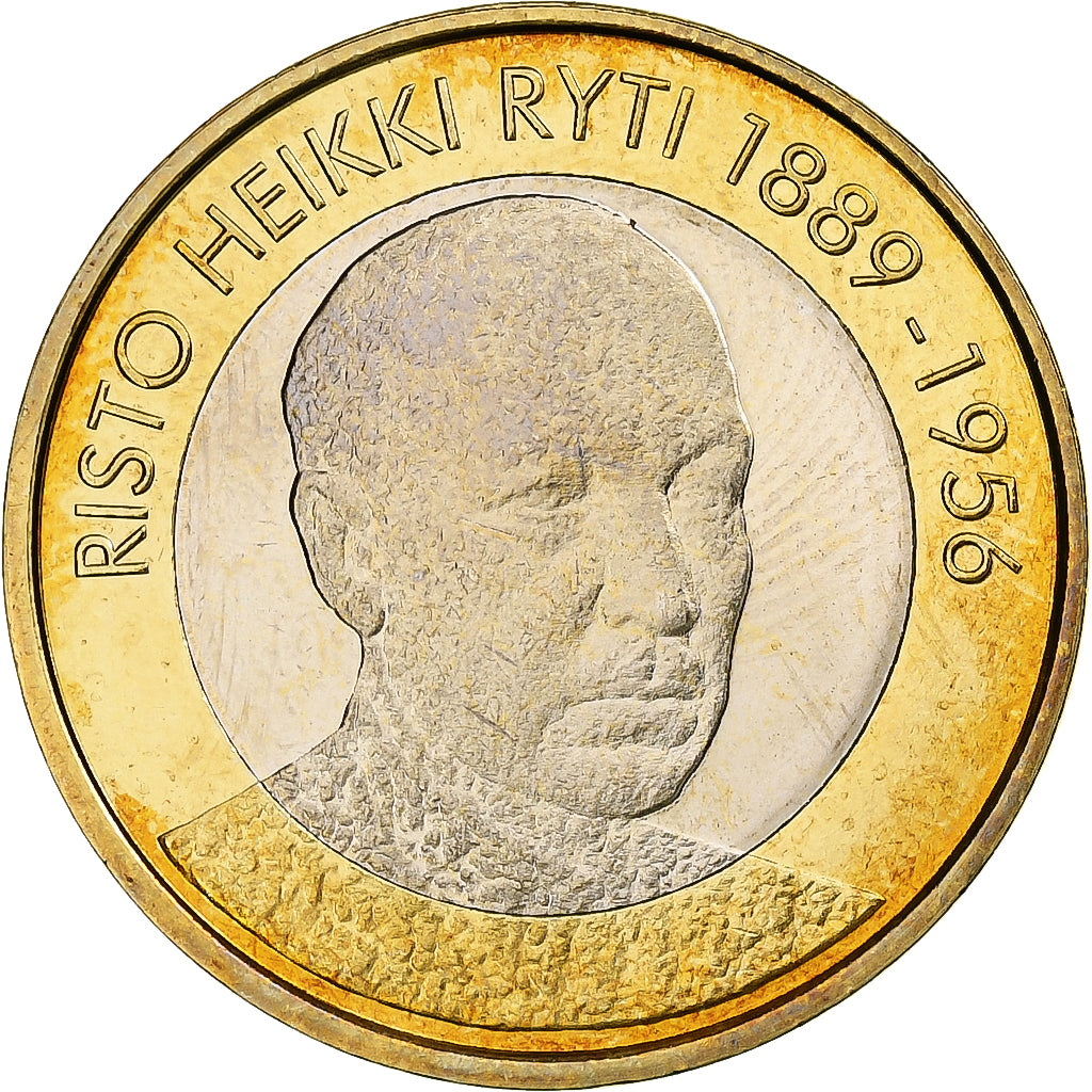 Finlande, 5 Euro, Risto Heikki Ryti, 2017, Vantaa, Bimétallique, SUP+, KM:257