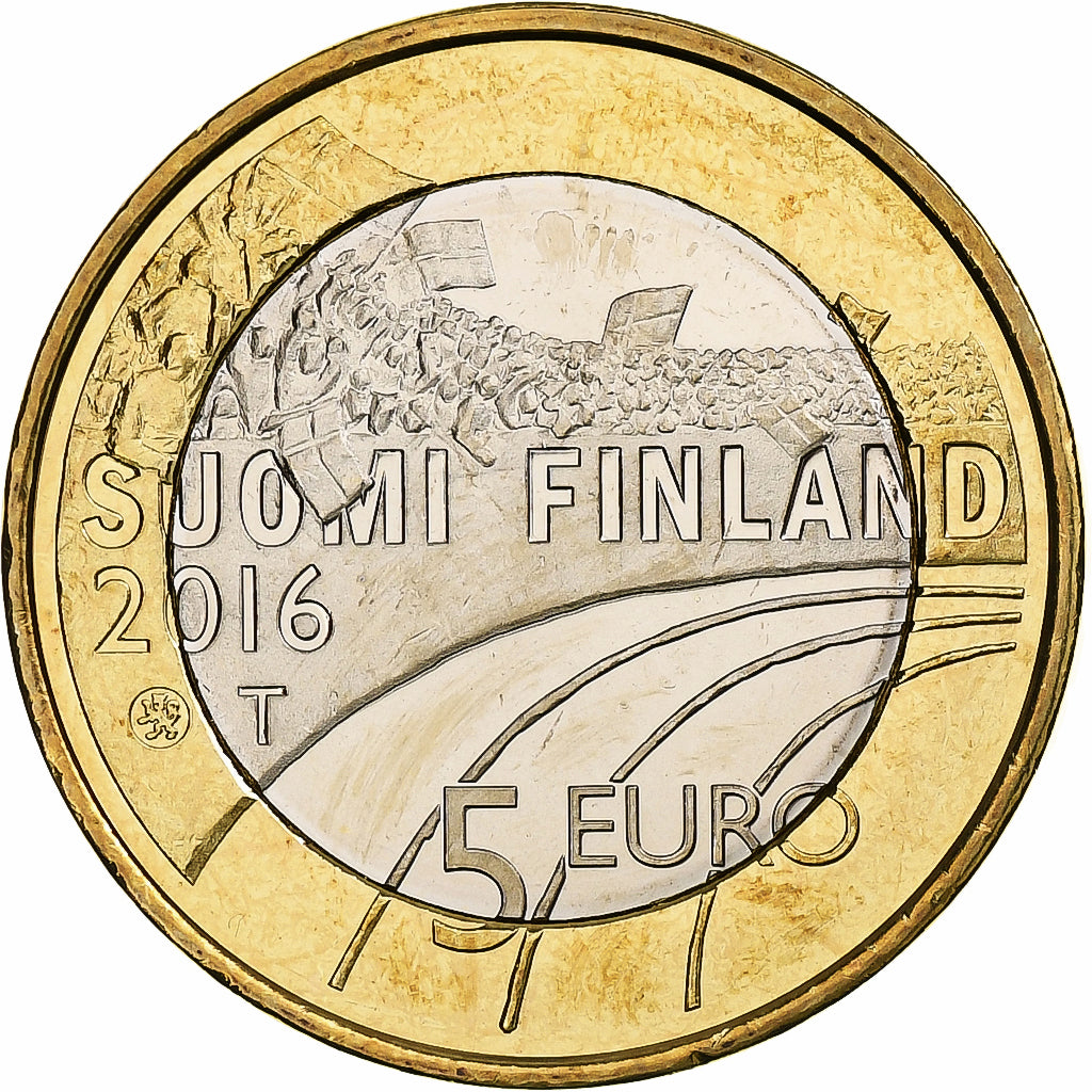 Finlande, 5 Euro, Cross Country, 2016, Vantaa, Bimétallique, SUP+, KM:244