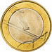 Finlandia, 5 Euro, Ski Jumping, 2016, Vantaa, Bi-metallico, SPL, KM:245