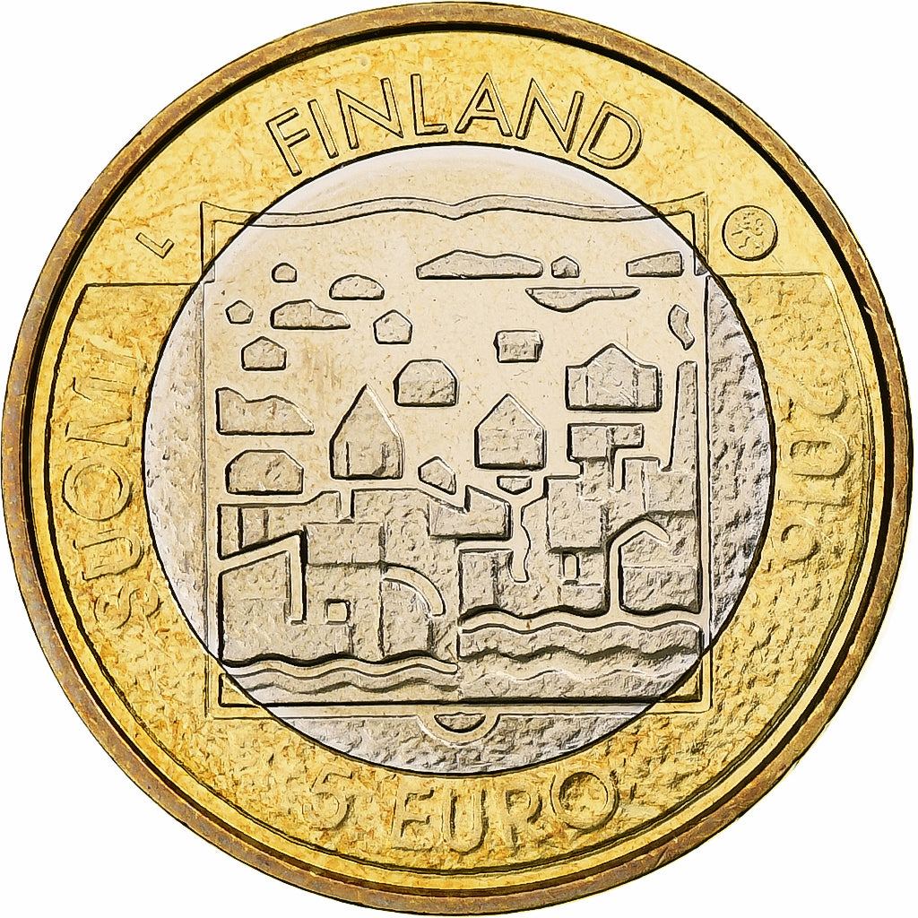 Finlande, 5 Euro, Kaarlo Juho Stahlberg, 2016, Vantaa, Bimétallique, SUP+
