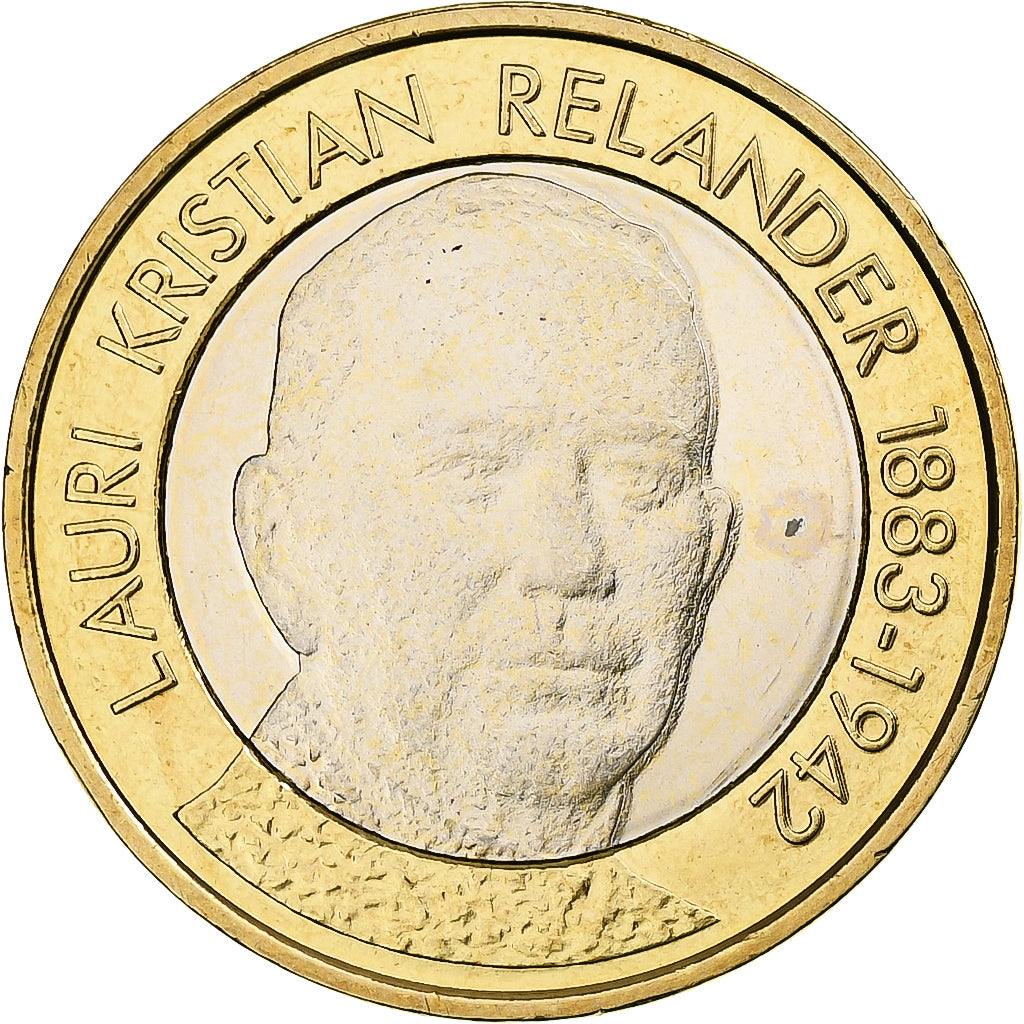 Finlande, 5 Euro, Lauri Kristian Relander, 2016, Vantaa, Bimétallique, SUP+