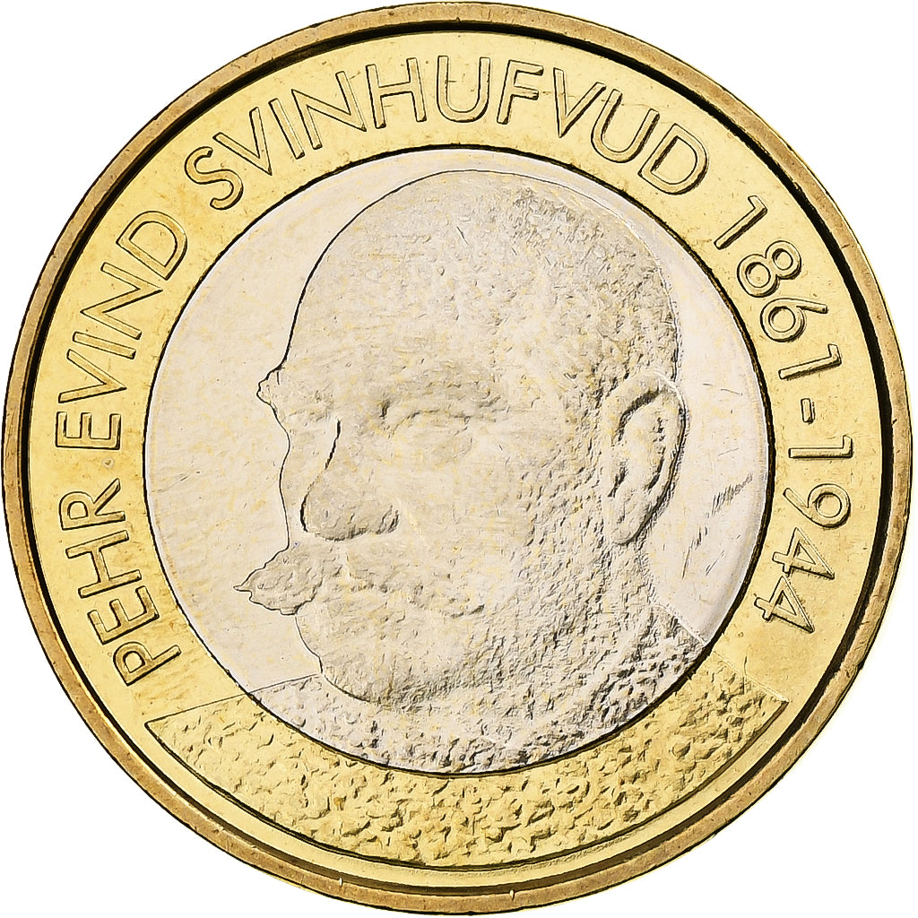 Finlande, 5 Euro, P. E. Svinhufvud, 2016, Vantaa, Bimétallique, SUP+, KM:291