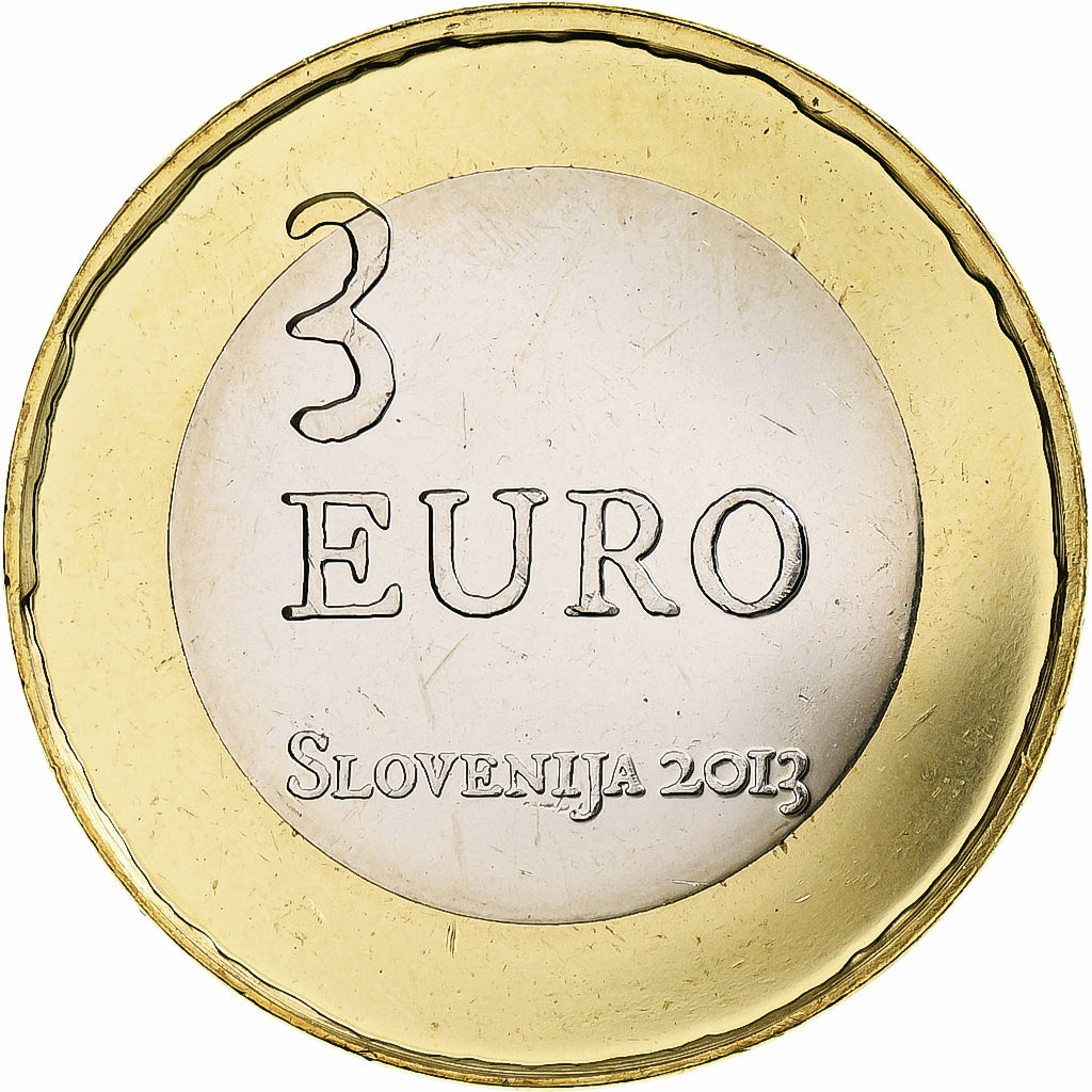Eslovénia, 3 Euro, Tolmin Peasant Revolt, 2013, Bimetálico, MS(60-62), KM:108