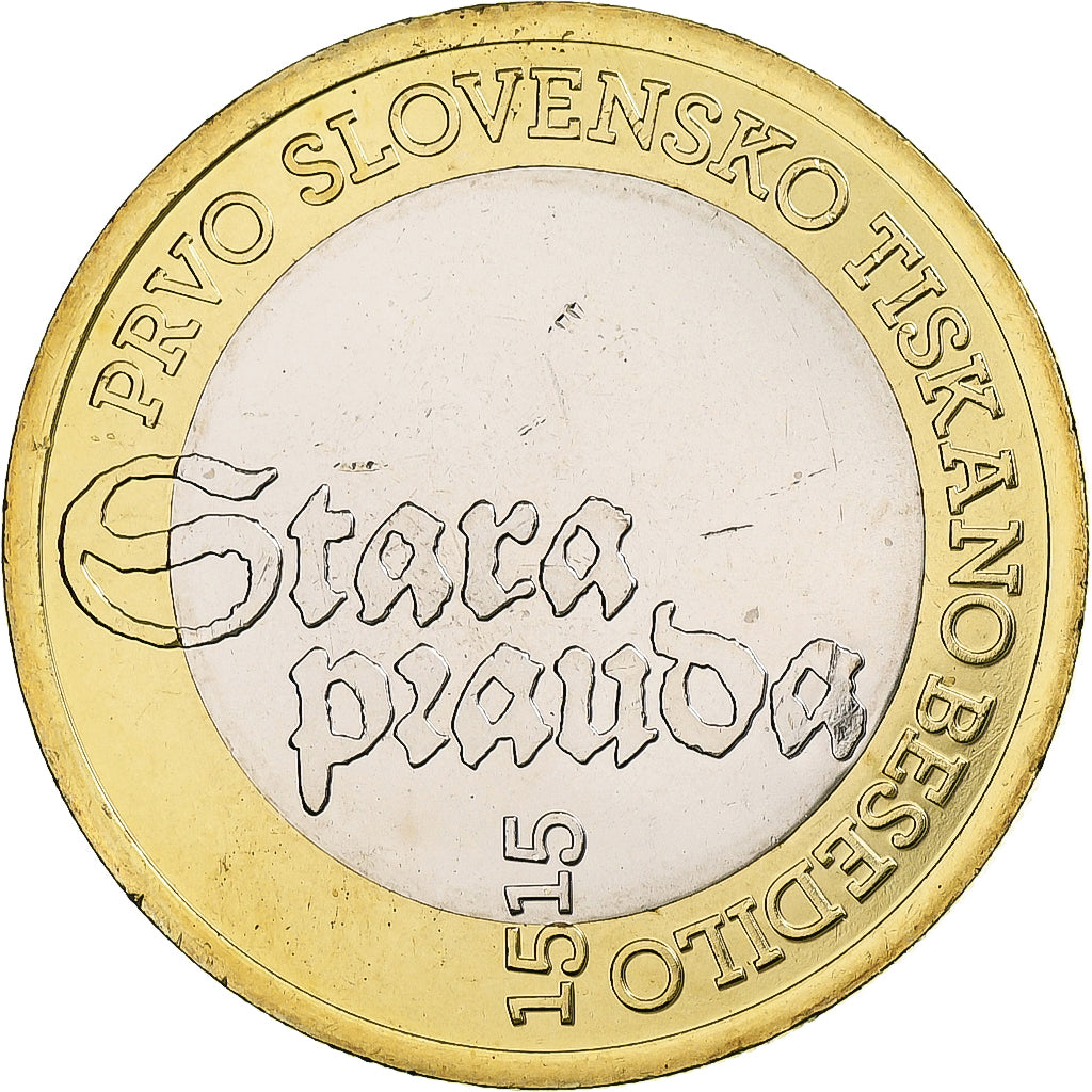 Slovénie, 3 Euro, Stara Prauda, 2015, Bimétallique, SUP+, KM:123