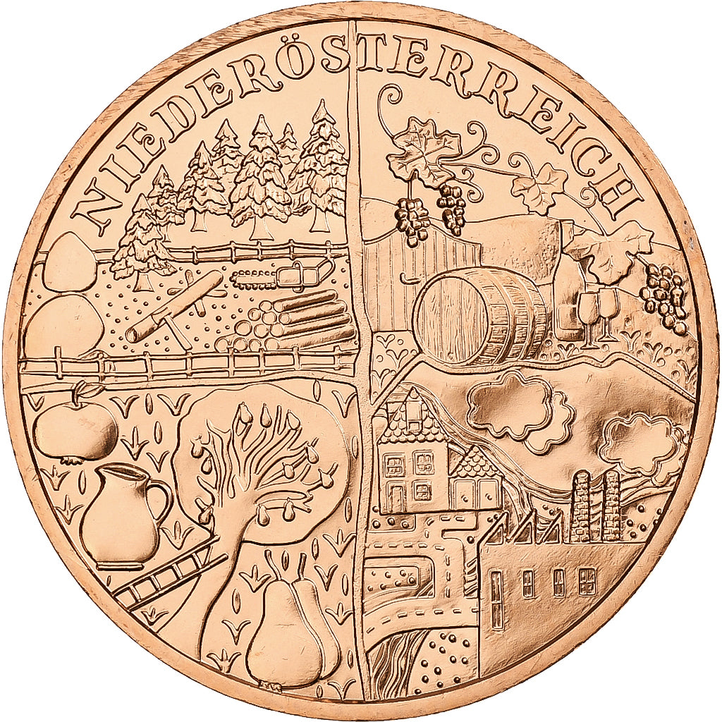 Österreich, 10 Euro, Niederösterreich, 2013, Vienna, Kupfer, UNZ, KM:3221
