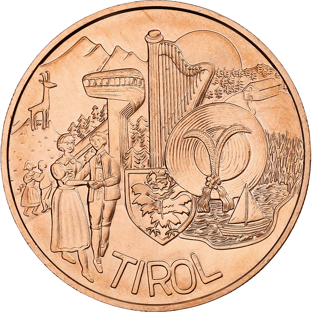 Austria, 10 Euro, Tirol, 2014, Vienna, Cobre, SC