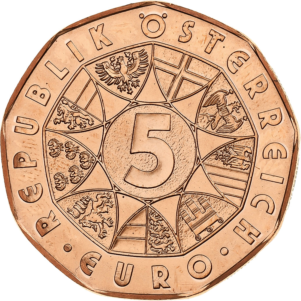 Austria, 5 Euro, New Year, 2014, Vienna, Cobre, SC