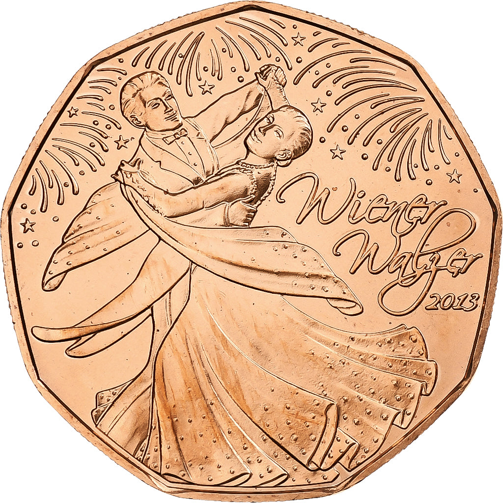Austria, 5 Euro, Viennese Waltz, 2013, Vienna, Rame, SPL