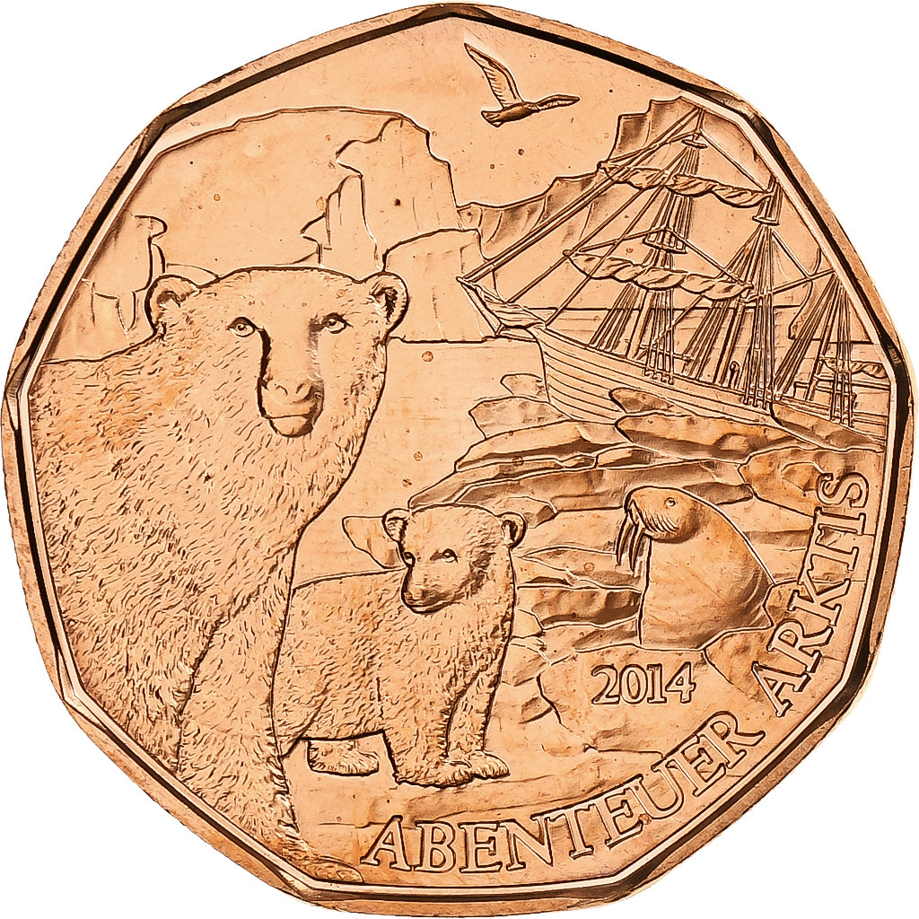 Austria, 5 Euro, Arctic Adventure, 2014, Vienna, Cobre, SC