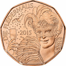 Austria, 5 Euro, New Year: Operetta Bat and the Ball, 2015, Vienna, Rame, SPL