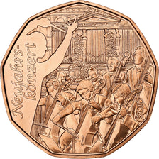 Österreich, 5 Euro, Concert of Philharmonic Orchestra, 2016, Vienna, Kupfer