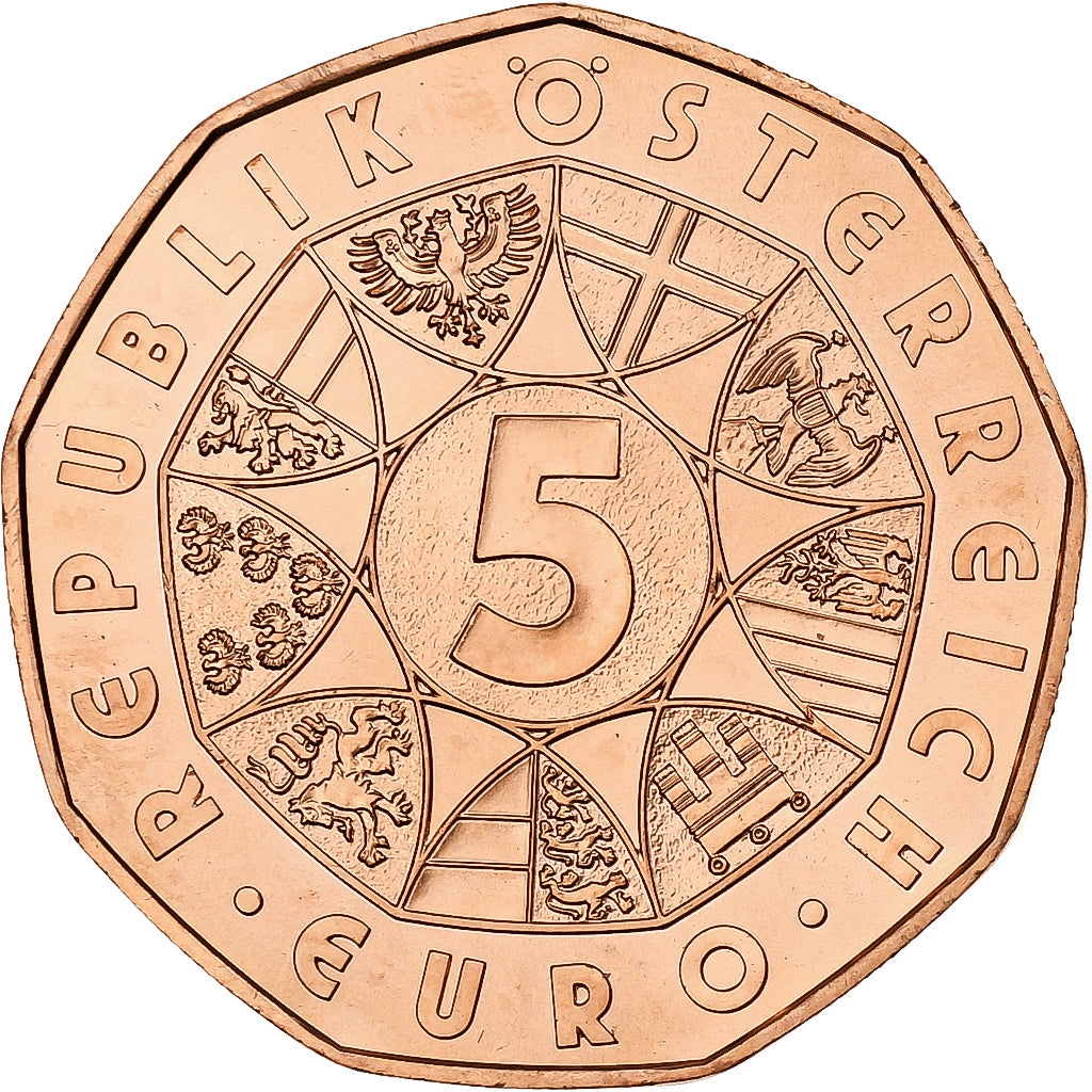 Österreich, 5 Euro, Concert of Philharmonic Orchestra, 2016, Vienna, Kupfer