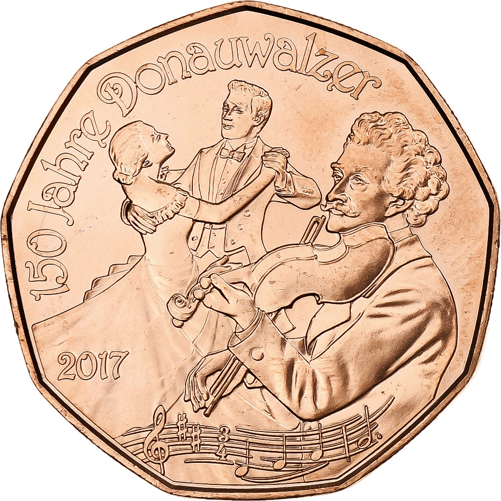 Austria, 5 Euro, Danube Waltz, 2017, Vienna, Cobre, SC