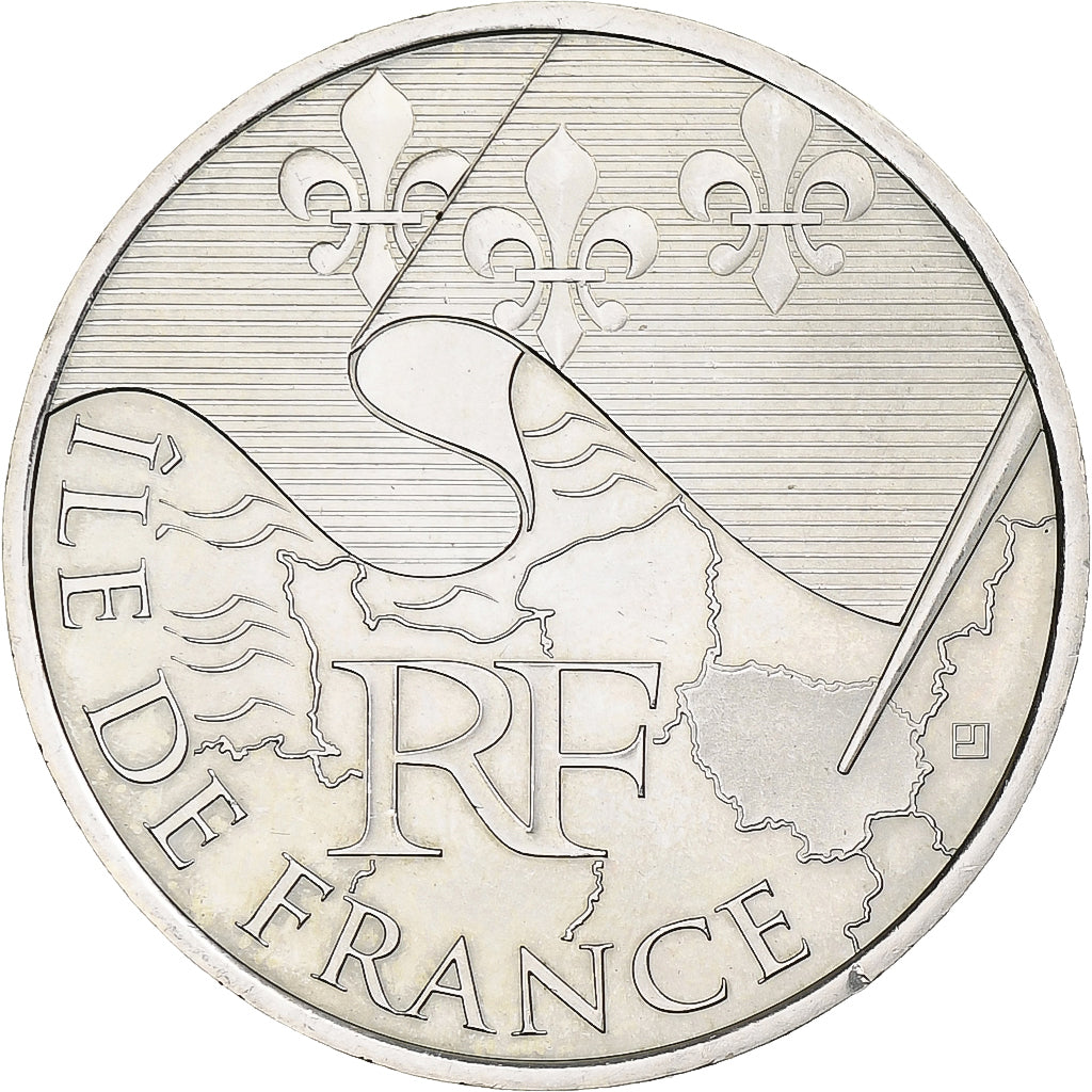 França, 10 Euro, Île-de-France, 2010, MDP, Prata, MS(60-62)