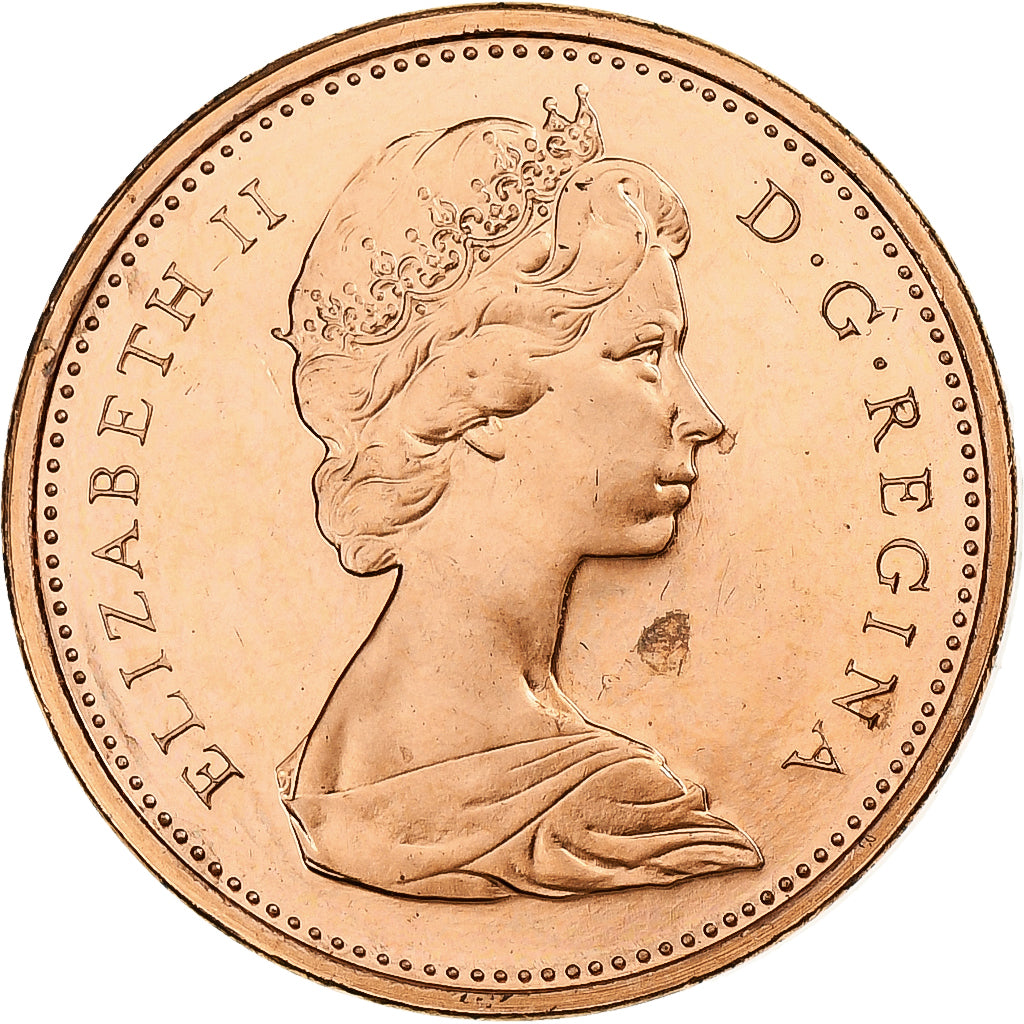 Canada, Elizabeth II, Cent, 1967, Ottawa, Brązowy, MS(63), KM:65