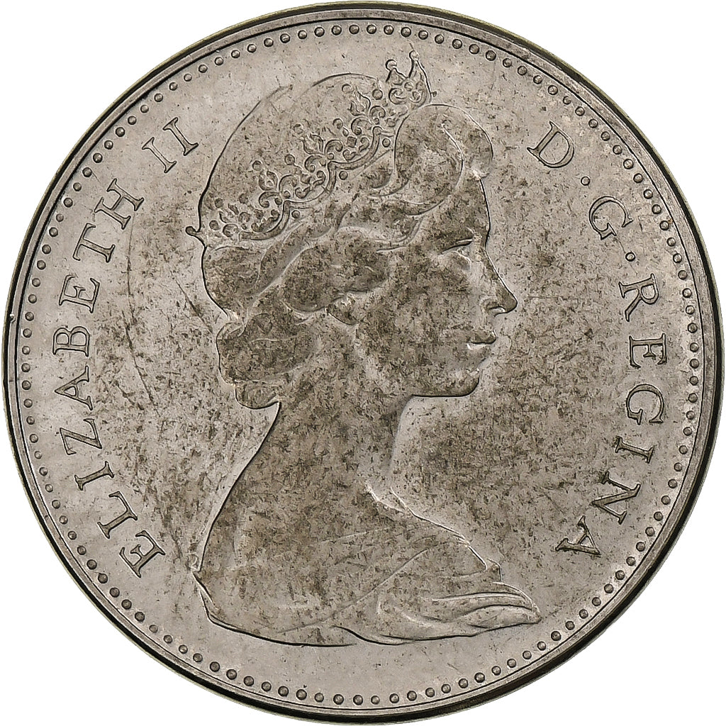 Canada, Elizabeth II, 5 Cents, 1967, Ottawa, Nickel, MS(60-62), KM:66