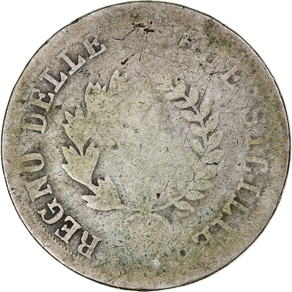 Italië, Kingdom of Naples, Joachim Murat, 2 Lire, 1813, Naples, Zilver, ZG+