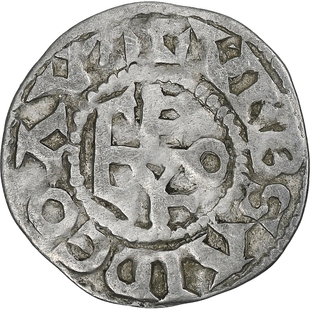 France, Comté d'Anjou, Geoffroi II, Denier, ca. 1040-1060, Angers, Billon