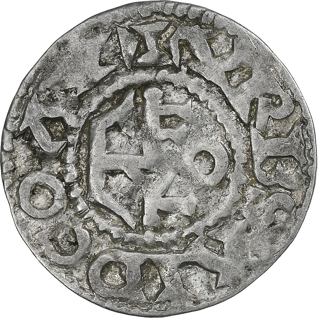 France, Comté d'Anjou, Geoffroi II, Denier, ca. 1040-1060, Angers, Billon
