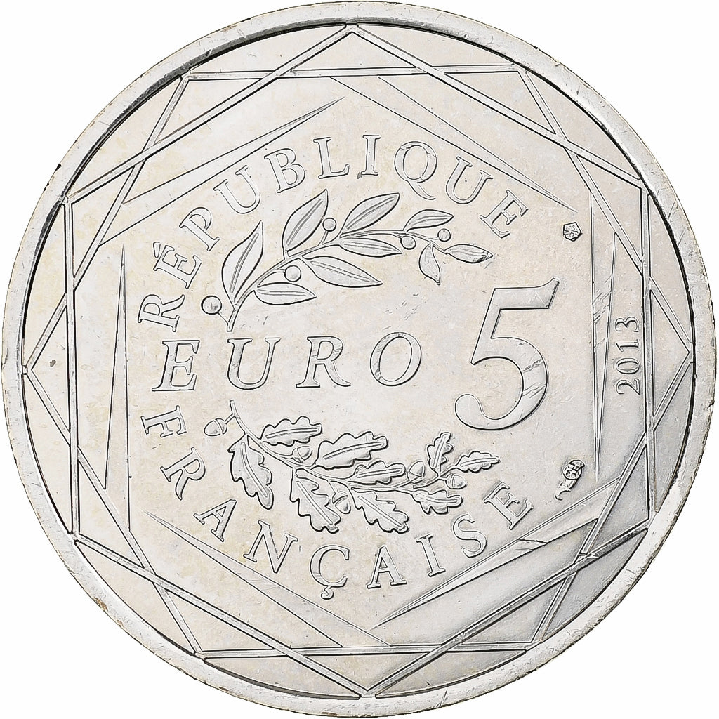 Francja, 5 Euro, Liberté, 2013, MDP, Srebro, MS(60-62)