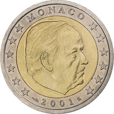 Mónaco, Rainier III, 2 Euro, 2001, Paris, Bimetálico, SC