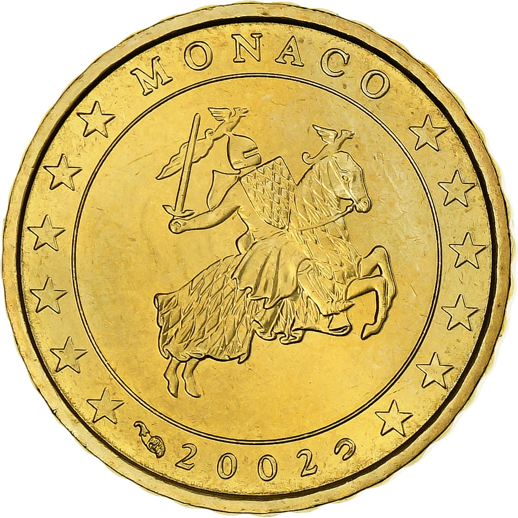 Monaco, Rainier III, 10 Euro Cent, 2002, Paris, Nordic gold, SPL