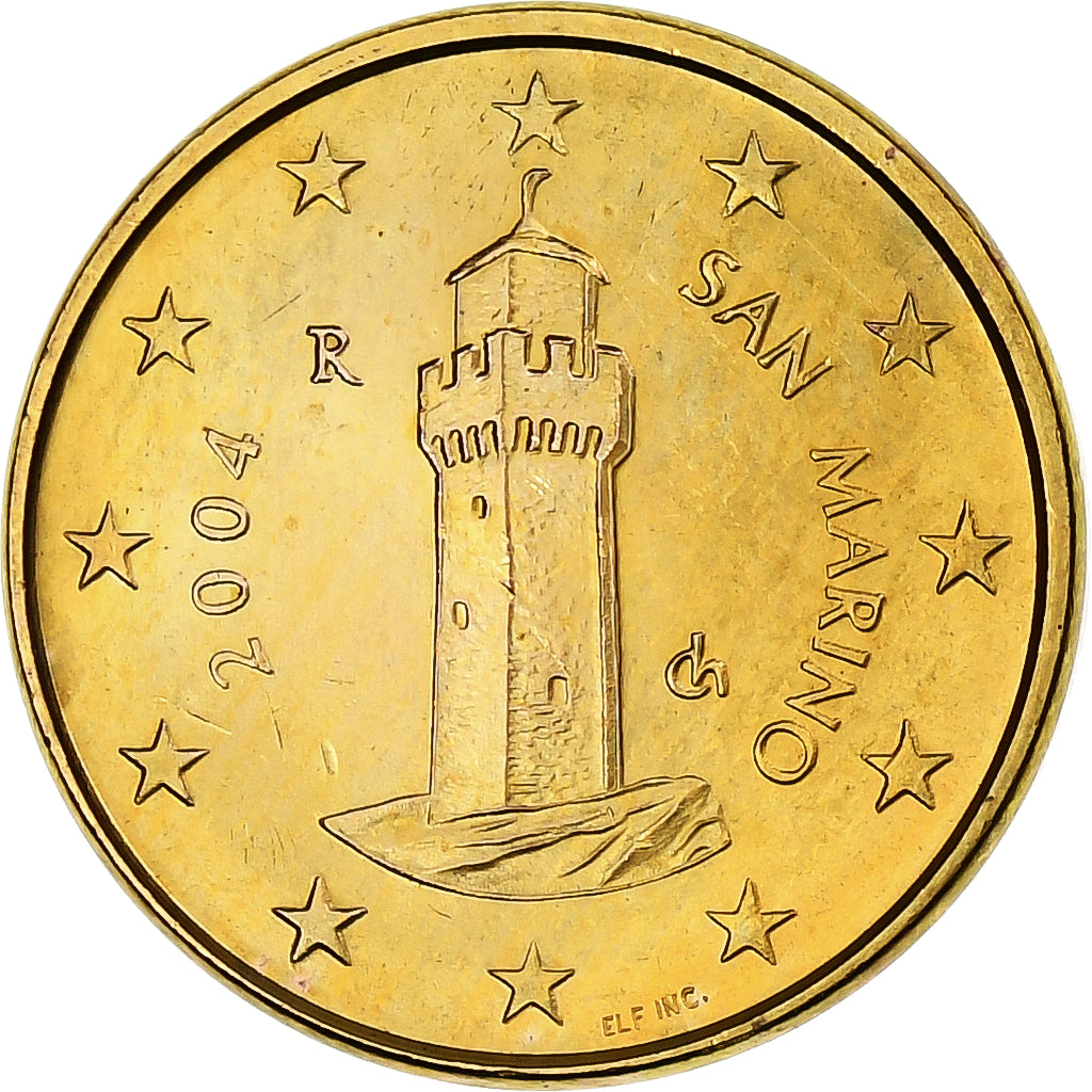 Saint Marin , Euro Cent, 2004, Rome, Cuivre plaqué acier, SPL