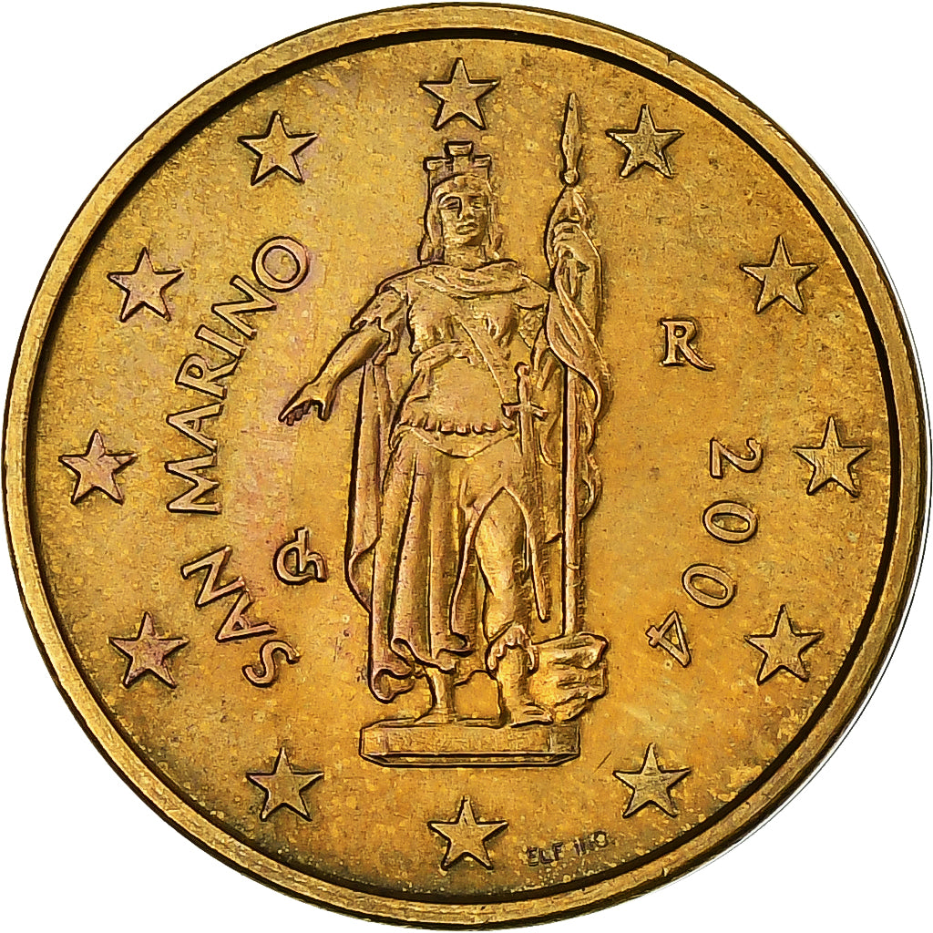 Saint Marin , 2 Euro Cent, 2004, Rome, Cuivre plaqué acier, SPL