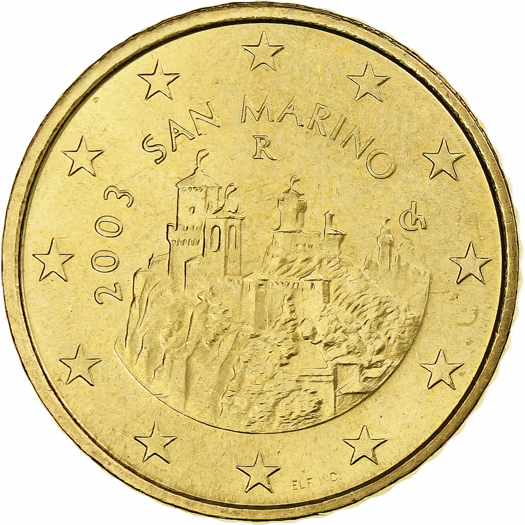 San Marino, 50 Euro Cent, 2003, Rome, Nordic gold, MS(63)