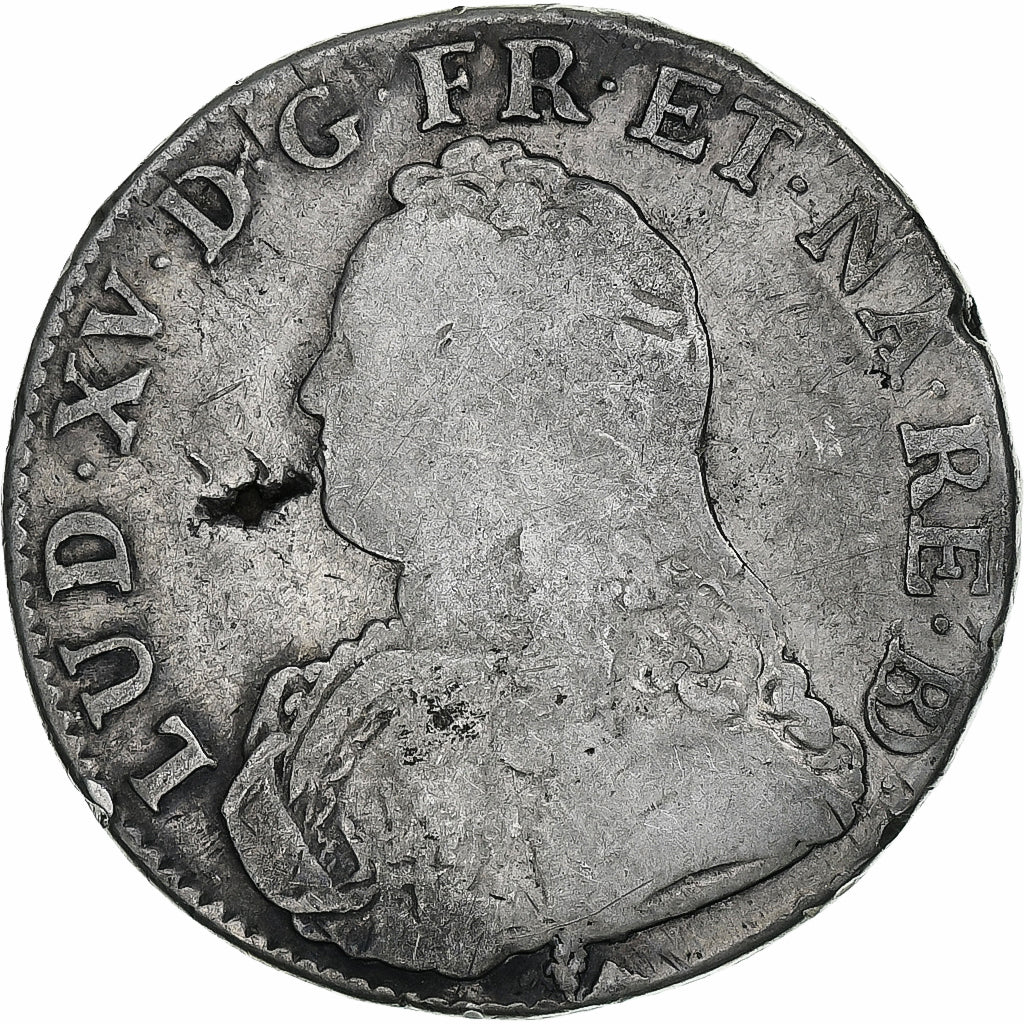 Francia, Louis XV, Écu de Béarn aux branches d'olivier, 1731, Pau, Argento