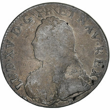 France, Louis XV, Ecu aux branches d'olivier, 1726, Rennes, Silver, F(12-15)