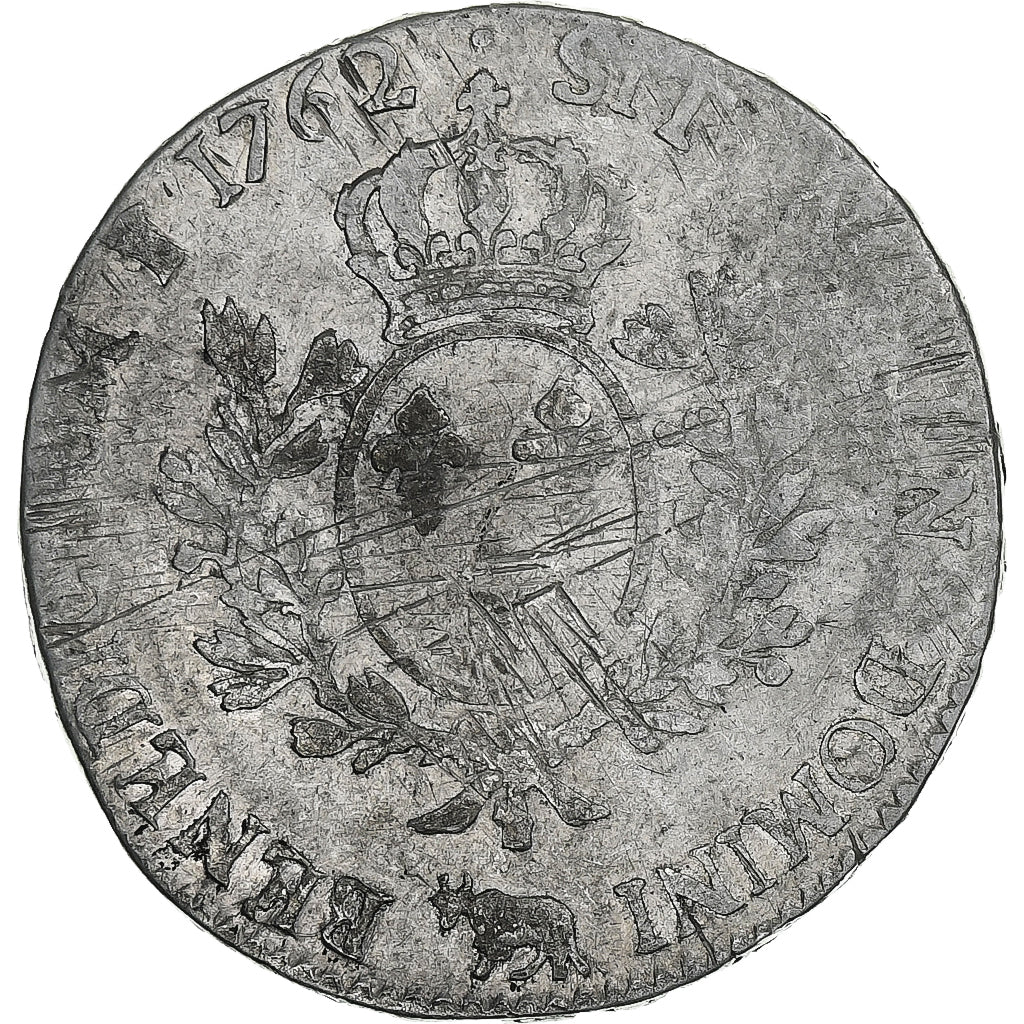 Frankreich, Louis XV, Écu de Béarn au bandeau, 1762, Pau, Silber, SGE+